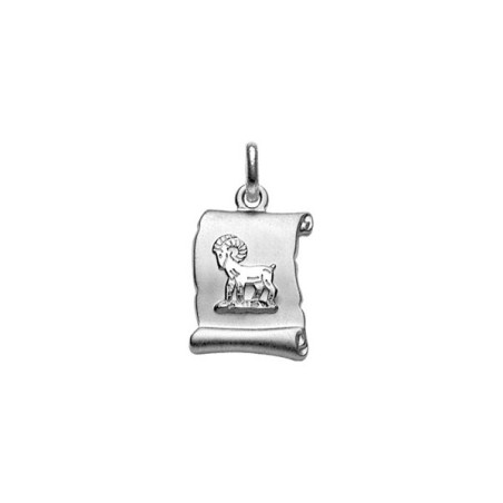 PENDENTIF ZODIAQUE BELIER ARGENT RHODIE