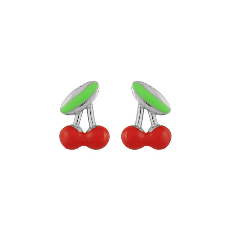 BOUCLES D'OREILLES POMME ROUGE