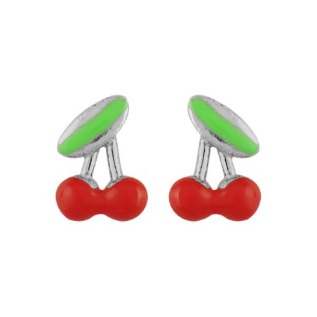 BOUCLES D'OREILLES POMME ROUGE