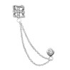 CHAINE D'OREILLE ARGENT RHODIE DOUBLE CHAINETTE
