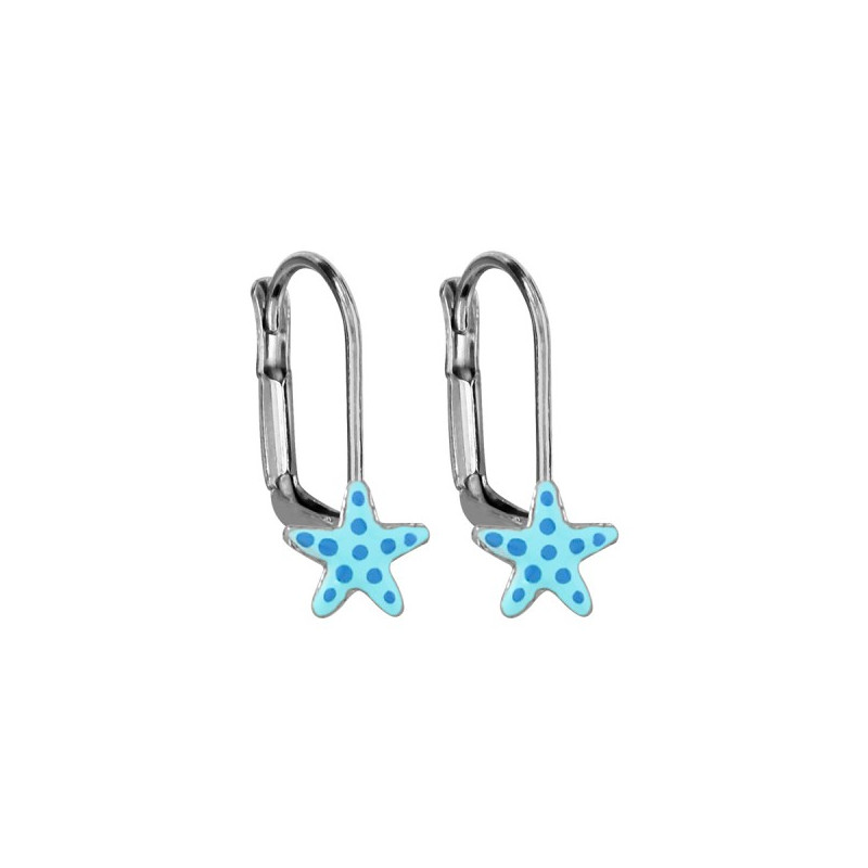BOUCLES D'OREILLES DORMEUSES ETOILE DE MER