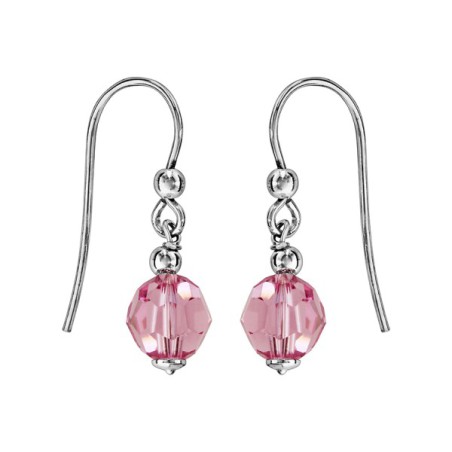 BOUCLES D'OREILLES PENDANTES PERLE CRISTAL
