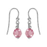 BOUCLES D'OREILLES PENDANTES PERLE CRISTAL