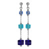 BOUCLES D'OREILLES PENDANTES CUBES EN VERRE