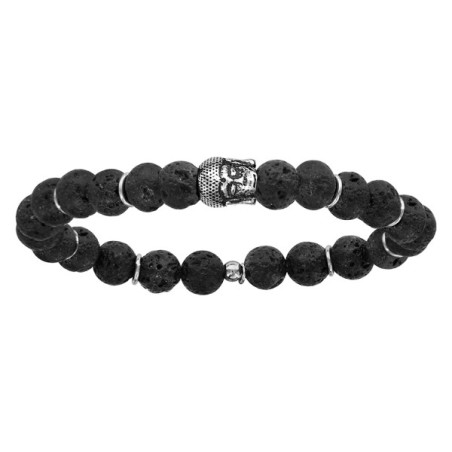 BRACELET EXTENSIBLE MOTIF BOUDDHA EN ARGENT