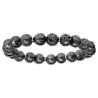 BRACELET EXTENSIBLE PIERRES DE LAVE GALVANISÉES