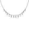 COLLIER ARGENT RHODIE RAS DU COU AVEC PAMPILLES