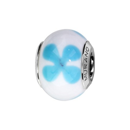 CHARMS COULISSANT ARGENT RHODIE MURANO VERITABLE