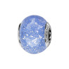 CHARMS COULISSANT ARGENT RHODIE MURANO VERITABLE ET PAILLETTE
