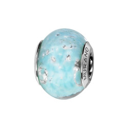 CHARMS COULISSANT ARGENT RHODIE MURANO VERITABLE