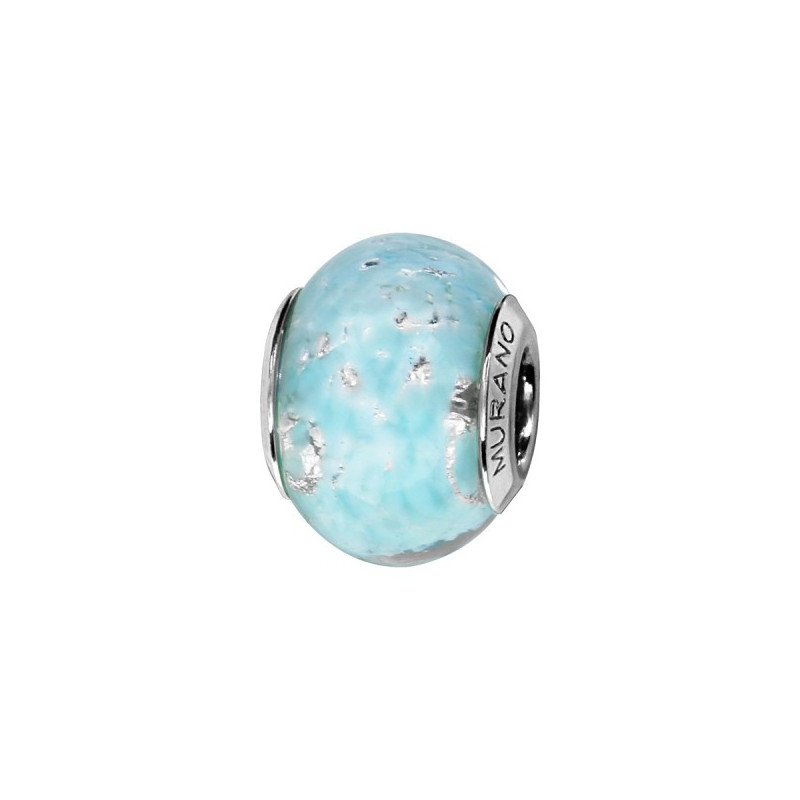CHARMS COULISSANT ARGENT RHODIE MURANO VERITABLE