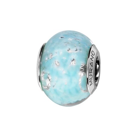 CHARMS COULISSANT ARGENT RHODIE MURANO VERITABLE