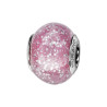 CHARMS COULISSANT ARGENT RHODIE MURANO VERITABLE ET PAILLETTE