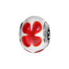 CHARMS COULISSANT ARGENT RHODIE MURANO VERITABLE