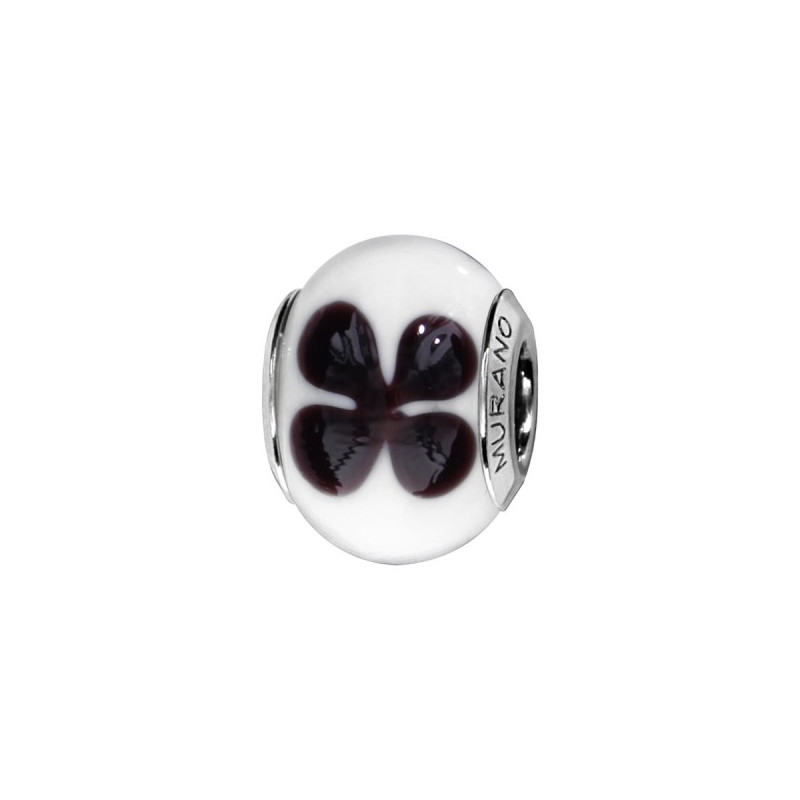 CHARMS COULISSANT ARGENT RHODIE MURANO VERITABLE