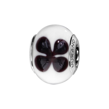CHARMS COULISSANT ARGENT RHODIE MURANO VERITABLE