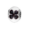 CHARMS COULISSANT ARGENT RHODIE MURANO VERITABLE