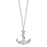 COLLIER ARGENT RHODIE PENDENTIF ANCRE MARINE