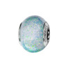 CHARMS COULISSANT ARGENT RHODIE MURANO VERITABLE ET PAILLETTE