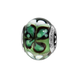 CHARMS COULISSANT ARGENT RHODIE MURANO VERITABLE