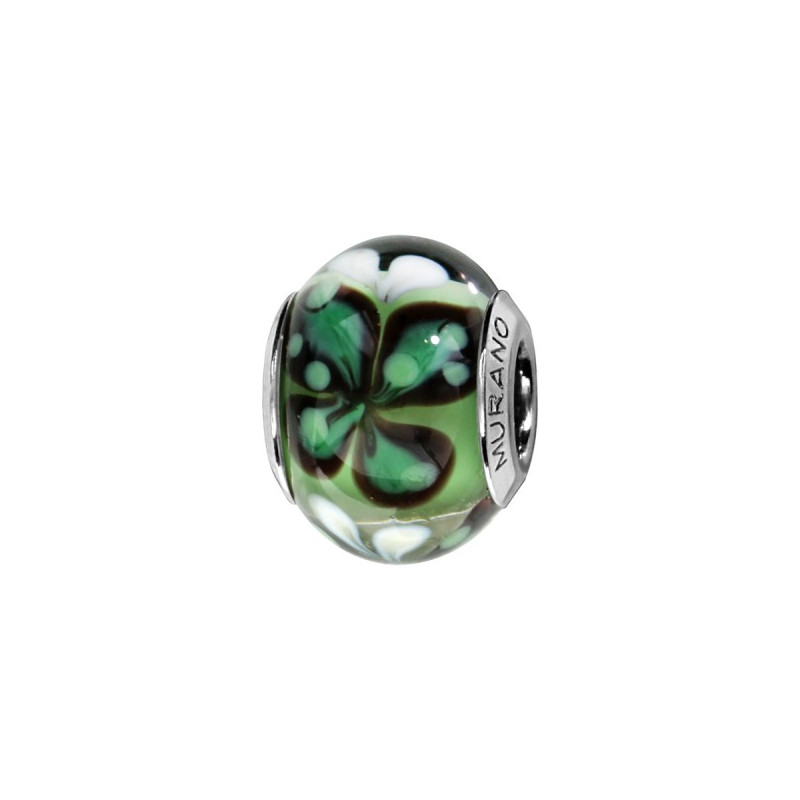 CHARMS COULISSANT ARGENT RHODIE MURANO VERITABLE