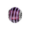 CHARMS COULISSANT ARGENT RHODIE MURANO VIOLET