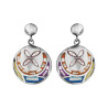 BOUCLES D'OREILLE ACIER STELLA MIA RONDES AVEC NACRE