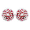 BOUCLES D'OREILLE ACIER STELLA MIA RONDES AVEC NACRE