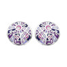 BOUCLES D'OREILLE ACIER STELLA MIA RONDES AVEC NACRE