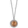 COLLIER ACIER PENDENTIF ET BOIS MOTIF ANCRE MARINE