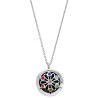 COLLIER SENTEUR ACIER FLEUR DE VIE 7 CHAKRAS