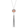 COLLIER SENTEUR ACIER FLEUR DE VIE 7 CHAKRAS