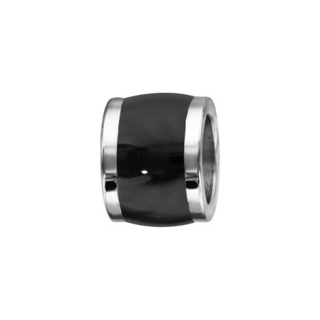 CHARMS ACIER FORME TONNEAU MARRON FONCE IMITATION BOIS