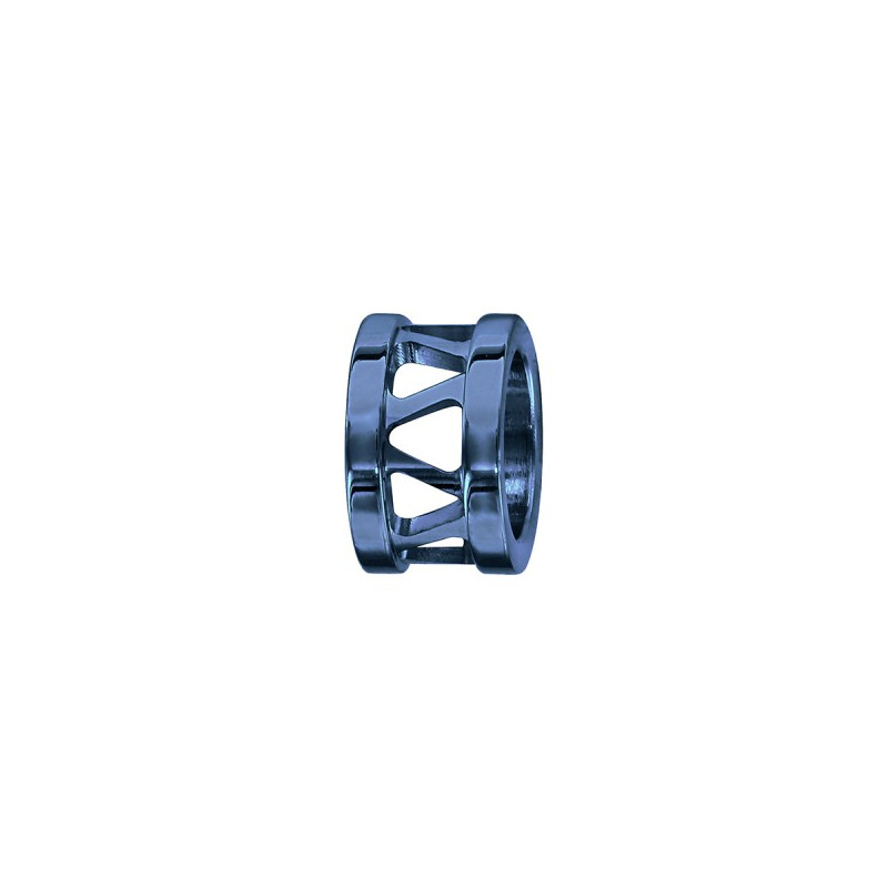 CHARMS ACIER ET PVD BLEU ANNEAU AJOURE