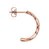 BOUCLES D'OREILLE ACIER ET PVD ROSE DEMI CREOLES