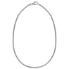 COLLIER ARGENT RHODIE CHAINE TUBE SERPENT POUR COULISSANT