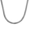 COLLIER ARGENT RHODIE CHAINE TUBE SERPENT POUR COULISSANT