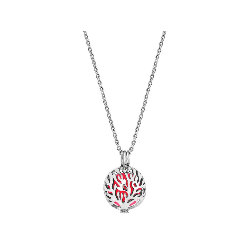 COLLIER SENTEUR BOLA ACIER ET PVD JAUNE CAGE AJOURÉE