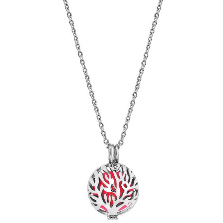 COLLIER SENTEUR BOLA ACIER ET PVD JAUNE CAGE AJOURÉE