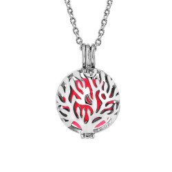 COLLIER SENTEUR BOLA ACIER ET PVD JAUNE CAGE AJOURÉE