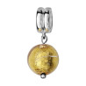CHARMS COULISSANT ARGENT RHODIE MURANO SUSPENDU
