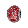 CHARMS COULISSANT ARGENT RHODIE MURANO VERITABLE ET PAILLETTE
