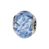 CHARMS COULISSANT ARGENT RHODIE MURANO VERITABLE ET PAILLETTE