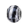 CHARMS COULISSANT ARGENT RHODIE MURANO VERITABLE ET PAILLETTE