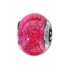 CHARMS COULISSANT ARGENT RHODIE MURANO VERITABLE ET PAILLETTE