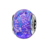 CHARMS COULISSANT ARGENT RHODIE MURANO VERITABLE ET PAILLETTE