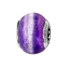 CHARMS COULISSANT ARGENT RHODIE MURANO VERITABLE ET PAILLETTE