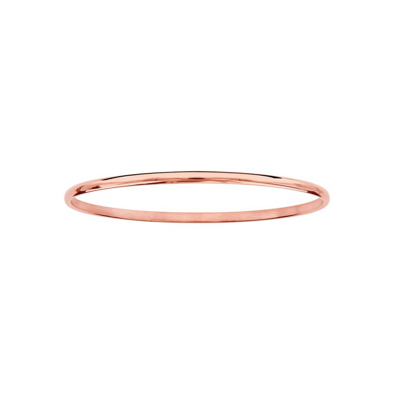BRACELET ACIER ET PVD ROSE DEMI JONC