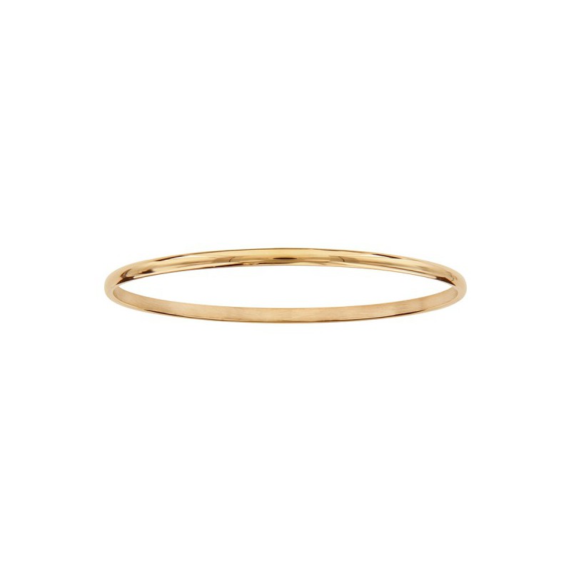 BRACELET ACIER ET PVD ROSE DEMI JONC