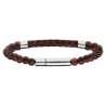 BRACELET ACIER EXTENSIBLE BOULES OEIL DE TIGRE ET QUARTZ